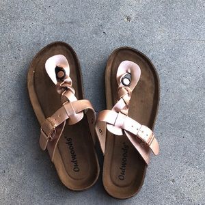 Outwoods Rose Gold Sandals